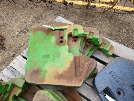 (6) John Deere Suitcase Weights