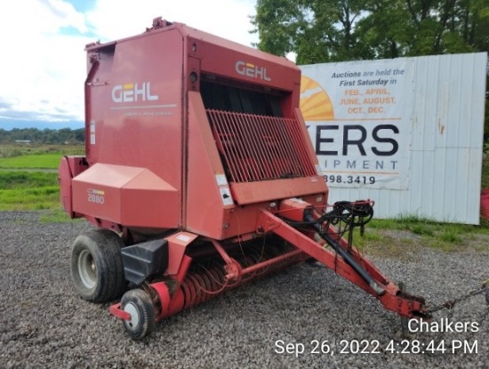 Gehl 2880 Round Baler w/Net Wrap