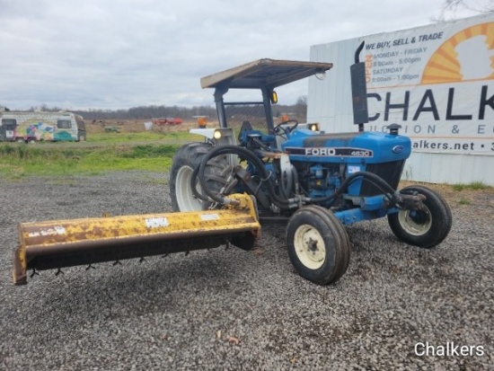 Ford 4630 2wd Diesel w/Alamo Side Flail Mower