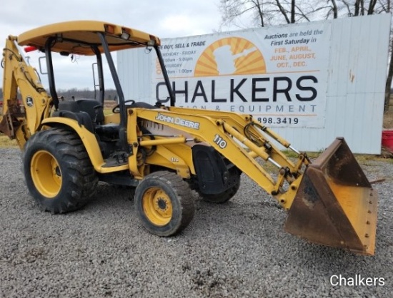 John Deere 110 4x4 Loader Backhoe