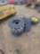(4) Solid Skidsteer Wheels and Tires