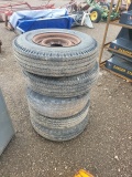 (5) 8 Bolt wheels and tires  7.50x16