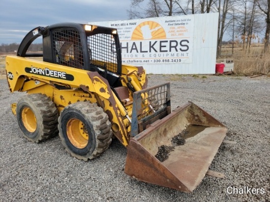 John Deere 260 Skidsteer w/Bucket And Forks
