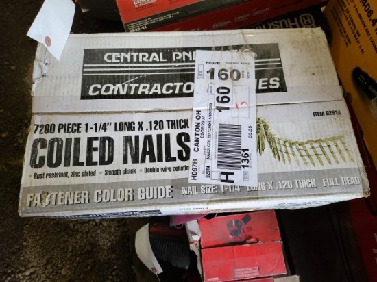 7200 Piece 1 1/4" Long Coiled Nails