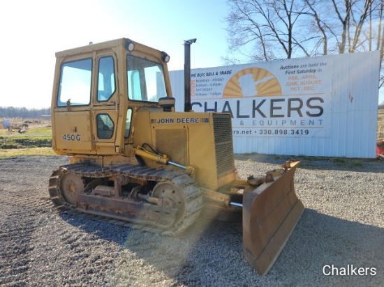 John Deere 450G Dozer w/6 way Blade/Cab