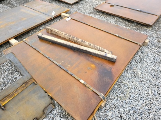 Stack of 1/2" Thick Steel Road Plate