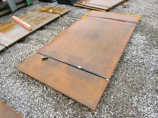 Stack of 1/2" Thick Steel Road Plate