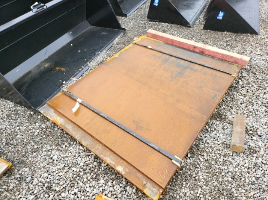 Stack of 1" Thick Steel Road Plate