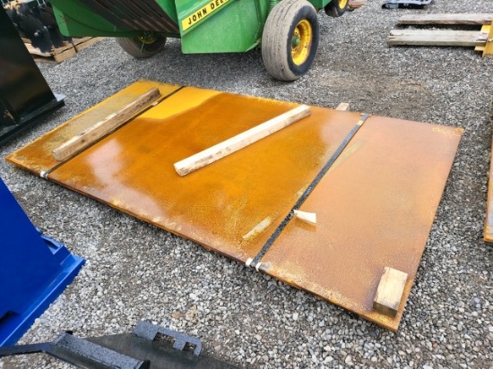 Stack of 3/4" Thick Steel Road Plate