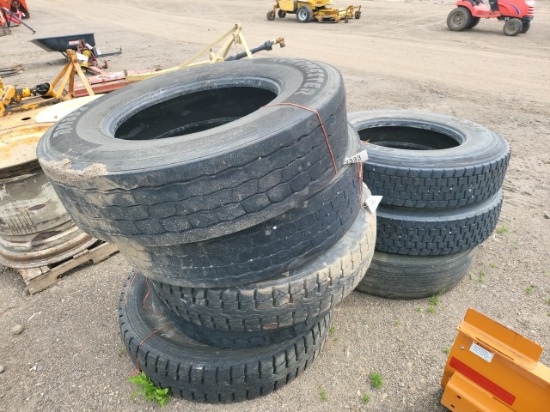 (8) Semi Tires