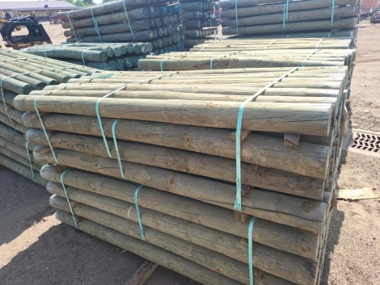 4 5/8" x7 Treated Fence Posts (32)