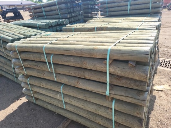 4 5/8" x7 Treated Fence Posts (32)