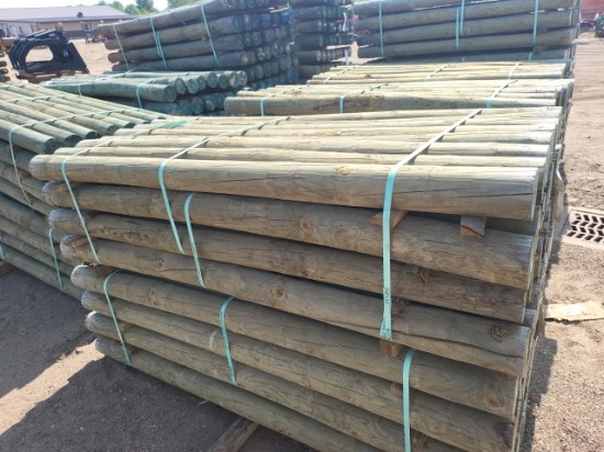 4 5/8" x7 Treated Fence Posts (32)