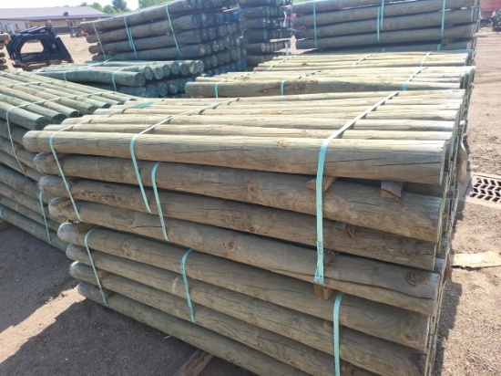 4 5/8" x7 Treated Fence Posts (32)