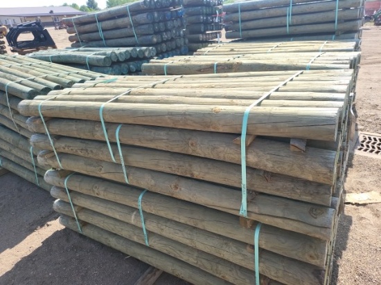 4 5/8" x7 Treated Fence Posts (32)