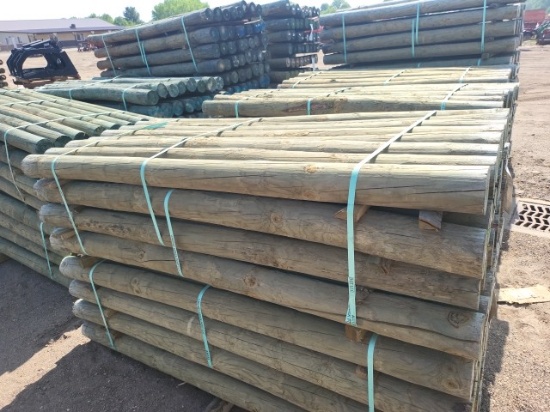 4 5/8" x7 Treated Fence Posts (32)