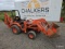 Kubota B2410 4x4 Loader Backhoe w/Belly Mower
