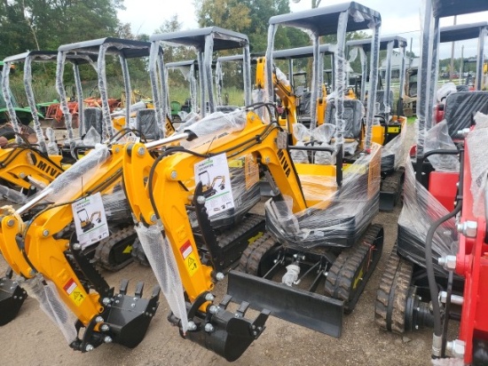 Miva VA13 Mini Excavator/Yellow