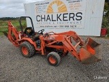 Kubota B2410 4x4 Loader Backhoe w/Belly Mower