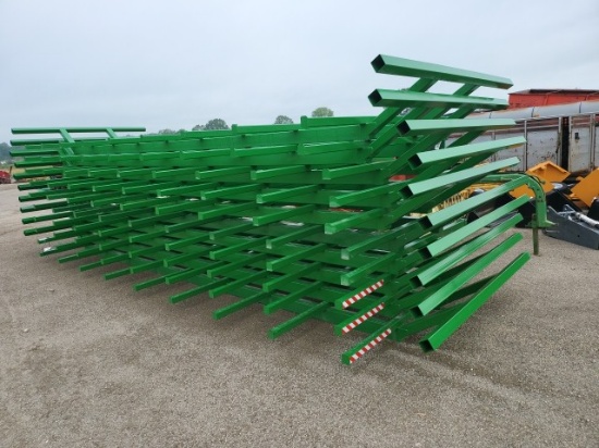 Green  10 Bale Wagon Rack