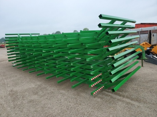 Green  10 Bale Wagon Rack