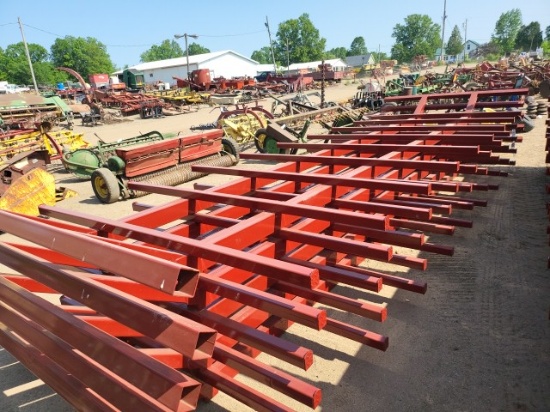 Red 10 Bale Wagon Rack