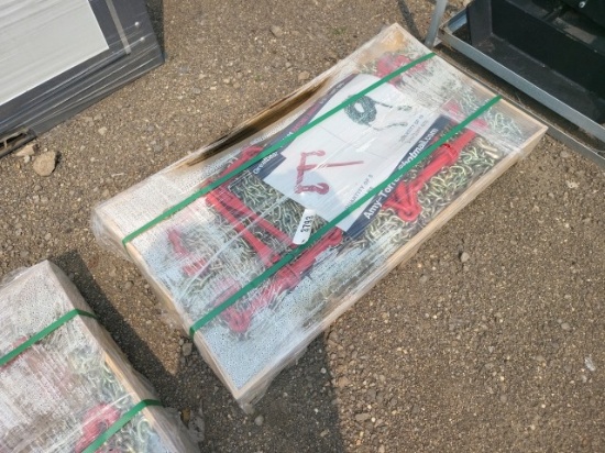 Skid of (5) Ratchet Binders (10) 20ft. Chains