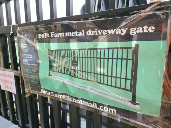 Steelman 20ft. Farm Metal Driveway Gate