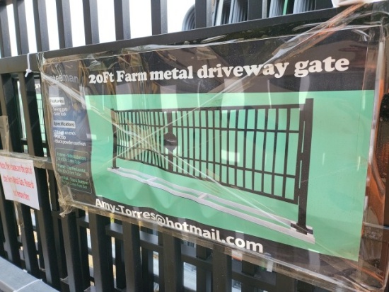 Steelman 20ft. Farm Metal Driveway Gate