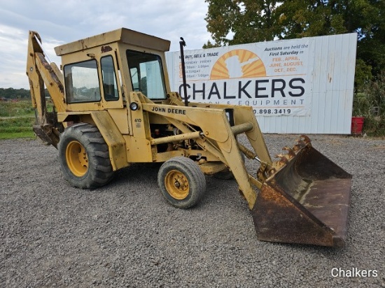 Joh Deere 410 2wd Loader Backhoe w/Cab