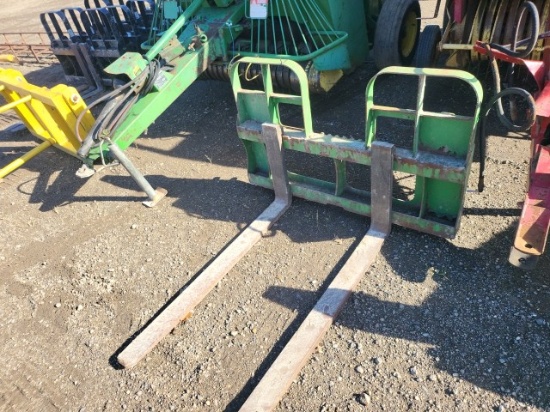 Used HLA QT Walk Thru Pallet Forks/John Deere Hookup