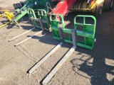 HLA QT John Deere Hookup/4200LB Walk Thru Pallet Forks/Unused