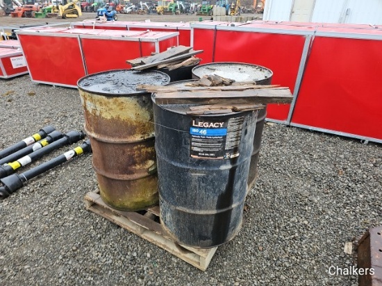 (4) Empty 55 Gallon Drumbs