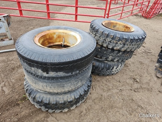 (6) 10.00x20 Wheels and Tires