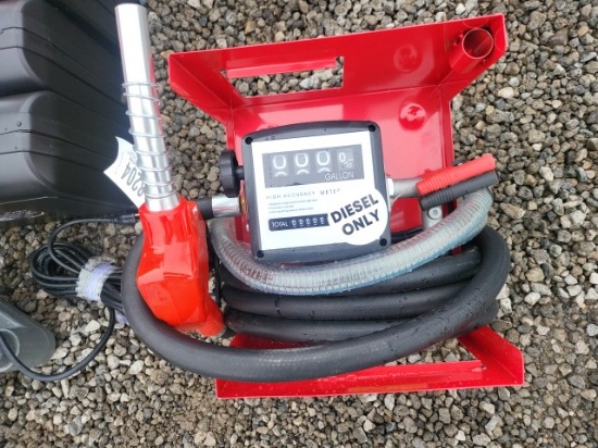12Volt Diesel Fuel Pump w/Flow Meter