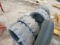 (4) Solid Skidsteer Wheels and Tires