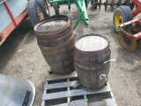 (2) Wooden Barrels