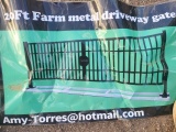 20ft. Metal Farm Driveway Gate