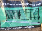 20ft. Metal Farm Driveway Gate
