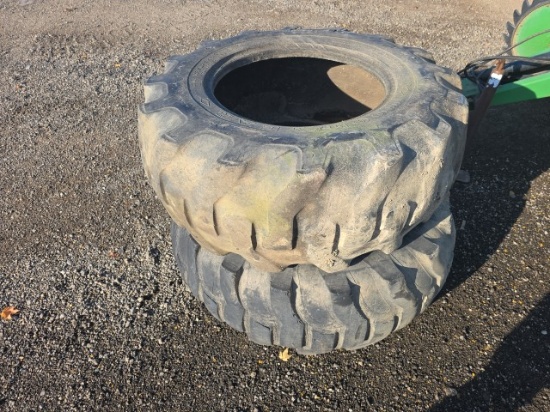 17.5 x24 Wheel and 2 Tires