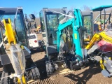 AGT QH13R Mini Excavator/New/Unused/Blue w/Cab