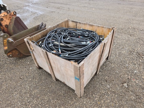 Crate of Hydraulic Hoses