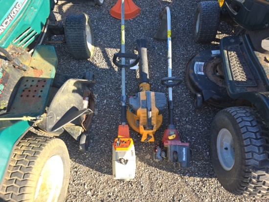 2 weedeaters and Blower