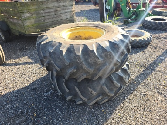 Pair of 18.4x26 Tractor wheels and Tires