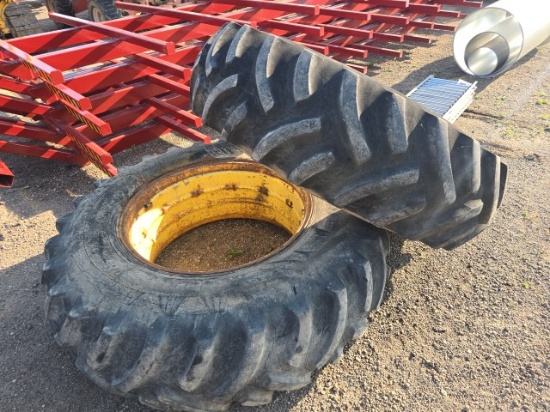 Pair of 18.4x34 Wheels and Tires