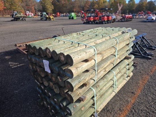 (32) 4 5/8 x 7 Treated Fence Posts | Heavy Construction Equipment ...