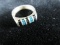 Turquoise Stone Black Onyx Sterling Silver Ring