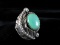 Turquoise Stone Vintage Sterling Silver Ring