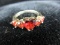 Gold Over .925 Silver Red Gemstone Ring