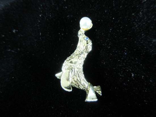 Vintage Seal Pin